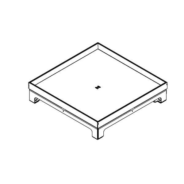 Produktbild UBD 324 205  -  Unterflur-Bodendose UBD 320 inkl. Blinddeckel mit Kante, geschlossen, und 20mm Vertiefung